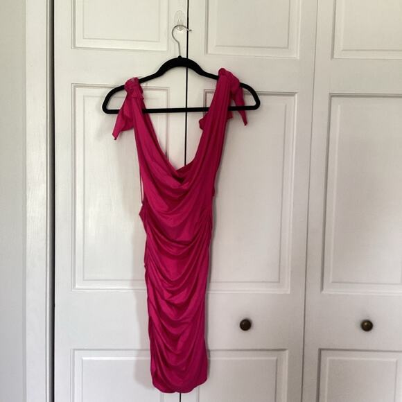 NWT The Attico Fushia Pink Mini Dress Size 42 - Picture 7 of 12